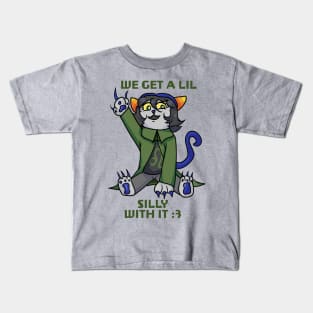 Homestuck Nepeta Leijon We Get A Lil Silly With It Slogan Kids T-Shirt